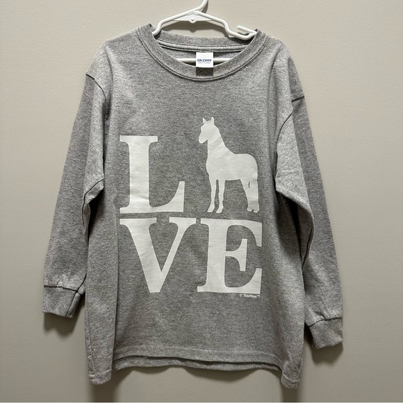 Other - Girls Equestrian Horse Love Long Sleeve Shirt size Small S